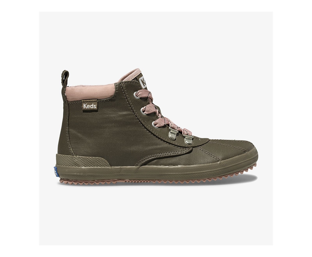 Botas Keds Niños Verde Oliva - Cyber Scout Coated Lona - 274-DRXMJA